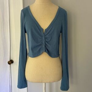 Super soft long sleeve ribbed crop top